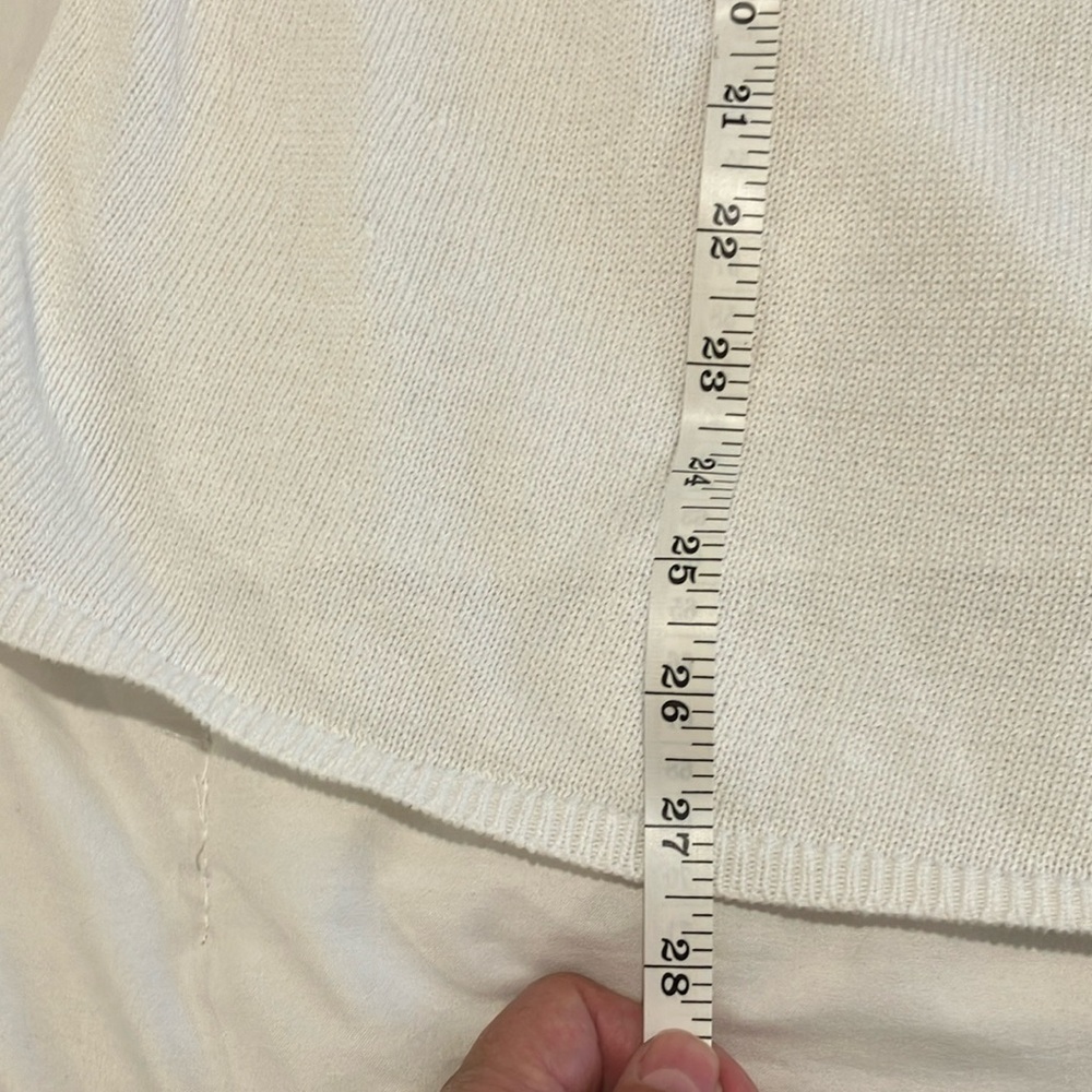 Talbots Creamy White Ribbed Relaxed Tank Top - Picture 8 of 10